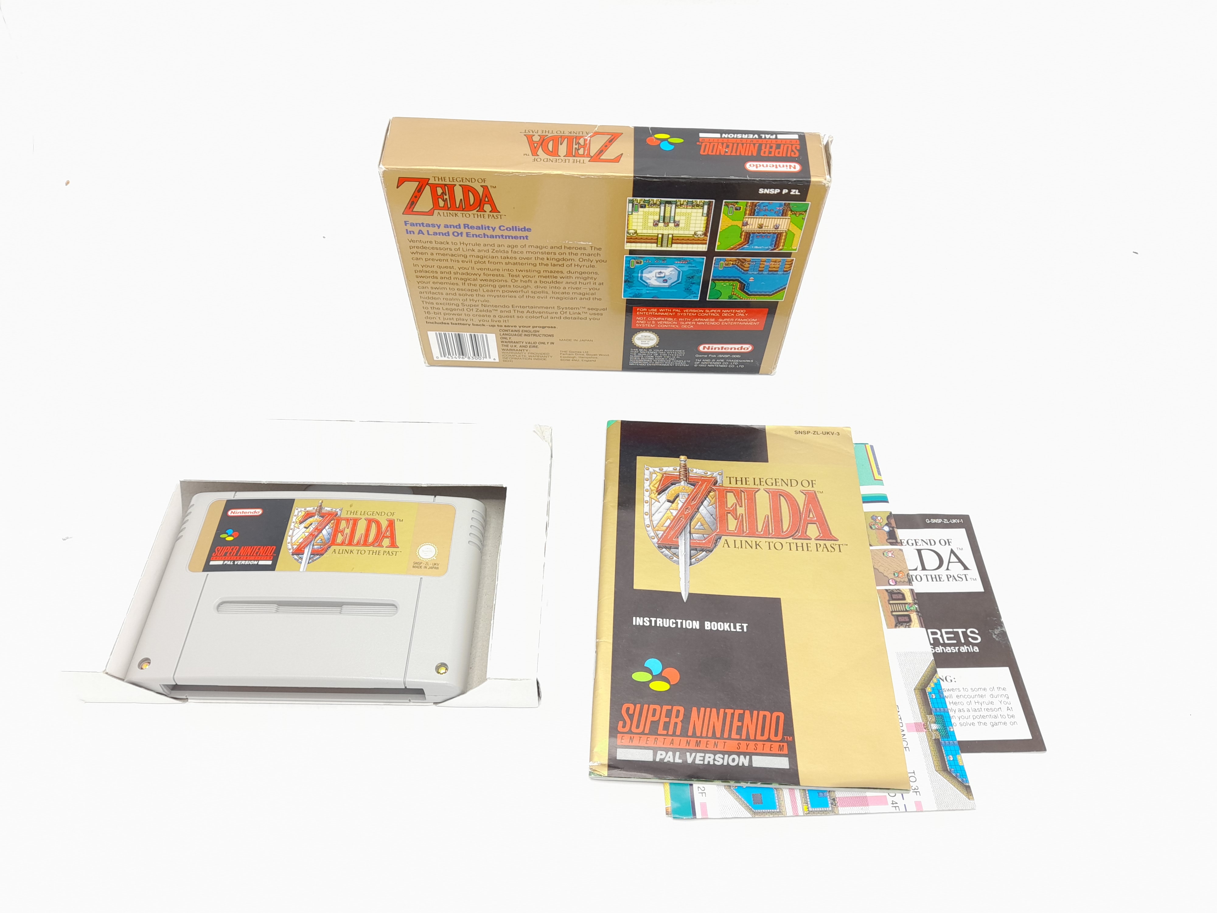 Foto van The Legend of Zelda: A Link to the Past Compleet met Wereldkaart