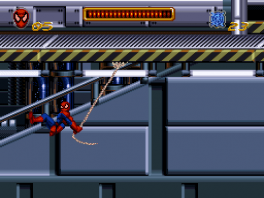 Net als in de film kan Spiderman met z’n web slingeren.