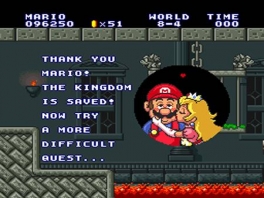 Na 8 werelden afzien krijgt Mario dan toch eindelijk die kus van Princess Peach...
