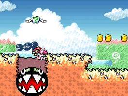 Ga al rennend en springend de levels door met Yoshi en Mario! Pas ook op voor de onverwachte obstakels.