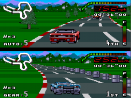 Que fixe uma corrida multiplayer em ecrã dividido. Já era possível nos anos 90.